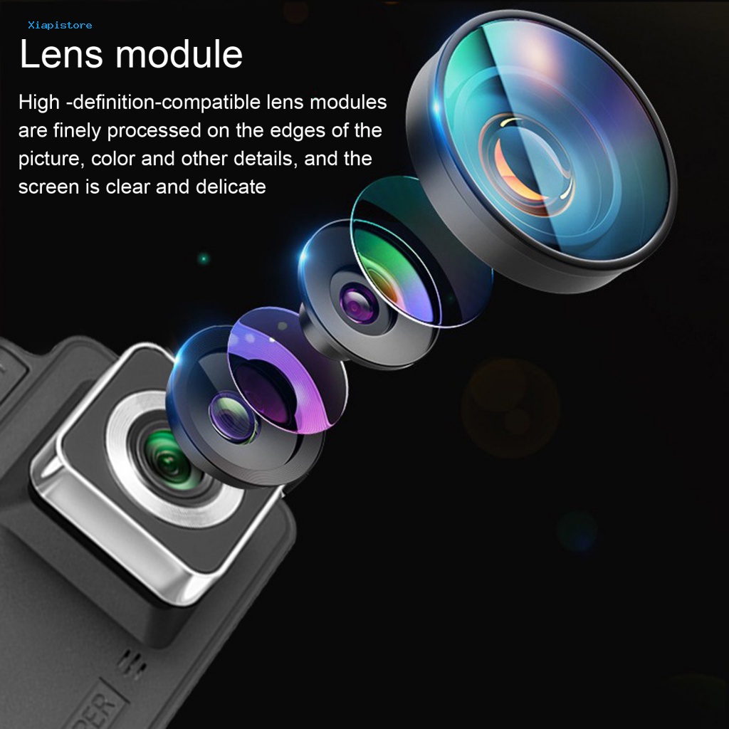 Camera Ghi Hình Cảm Ứng Góc Rộng 140 Độ 4 Inch Hỗ Trợ Thẻ TF Quay 1080P Cho Xe Hơi