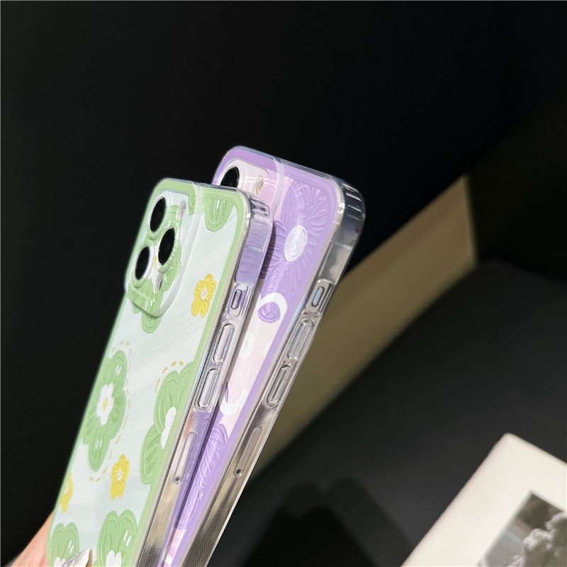 Ốp lưng Oppo A58 A78 A17 A17k A57 A77s A16 A15 A15s A55 A54 A96 A95 A74 A16k A76 A92 A16e A1k A52 A53 A33 A9 A5 A31 2020 A12 A7 A5s A3s A11k A71 A39 Summer Day Little Fresh flower transparent lovers soft phone case