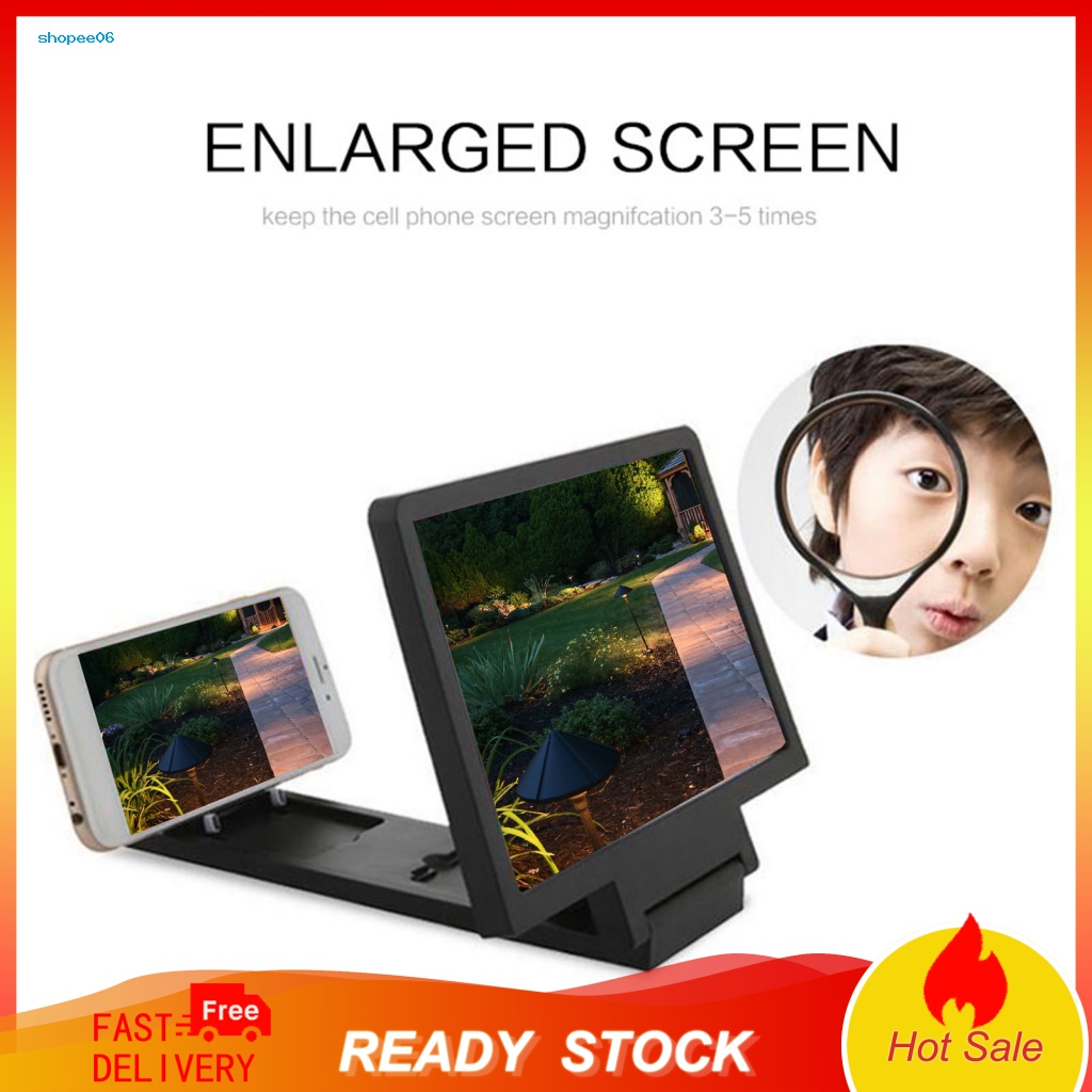 Dụng Cụ Phóng To Màn Hình Điện Thoại 8 Inch 3D Có Thể Gấp Gọn