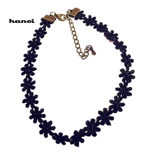 Vòng Cổ Choker Ren Co Giãn Màu Đen Ngọt Ngào Phong Cách Boho Cổ Điển Thập Niên 80S 90S