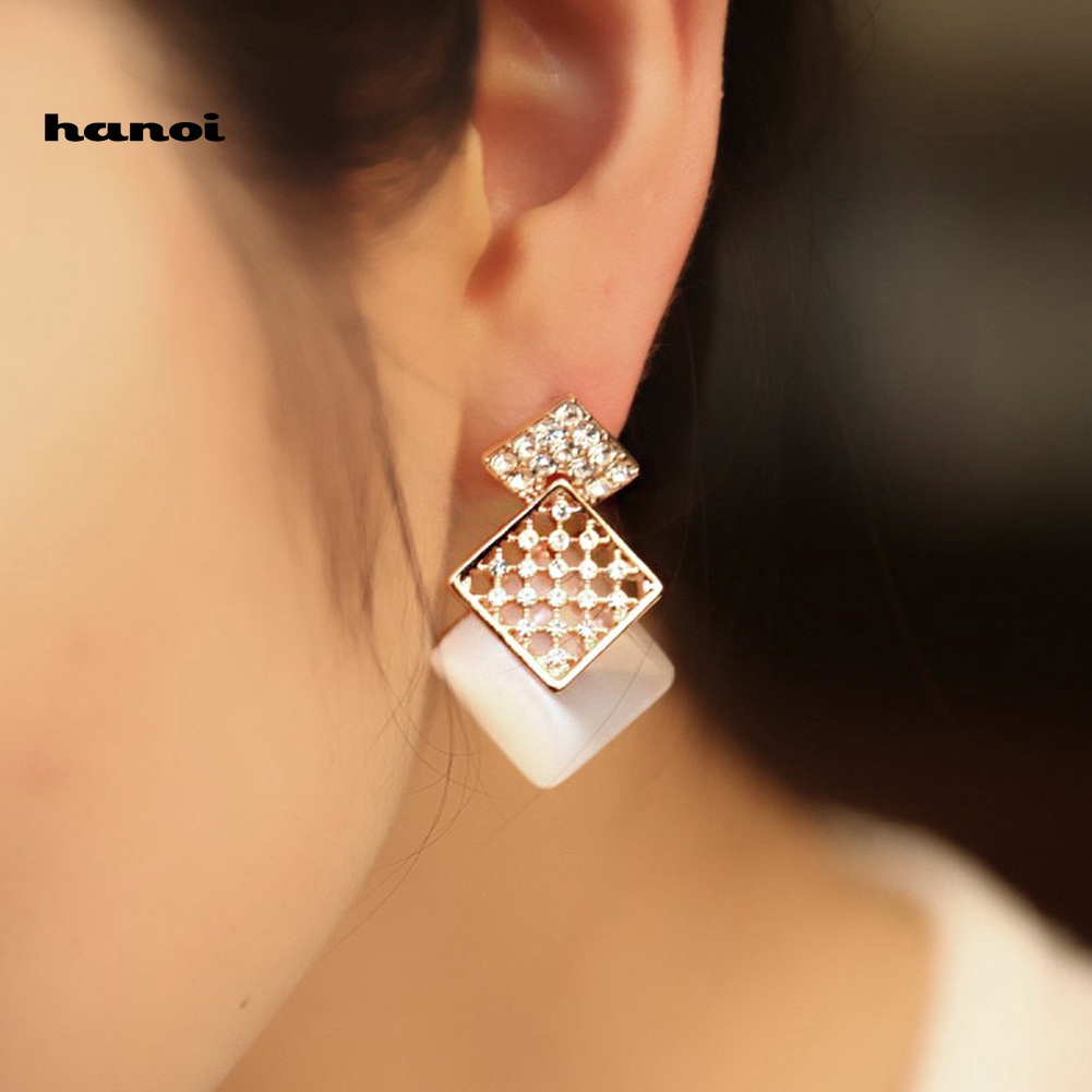 Set Vòng cổ + Bông Tai ĐíNh NgọC MắT MèO Giả ThờI Trang Cho