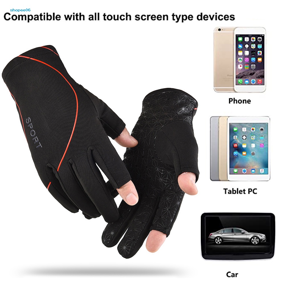 Găng Tay Hở Ngón Unisex Mềm Mại Chống Trượt