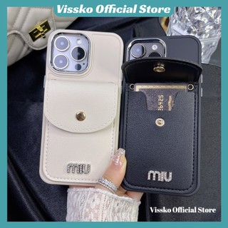 Ốp Điện Thoại Da Kèm Ngăn Đựng Thẻ Sang Trọng Cho iPhone 15 Pro Max 7P 8P X XS XsMax 11 12 13 14 15 Pro Max
