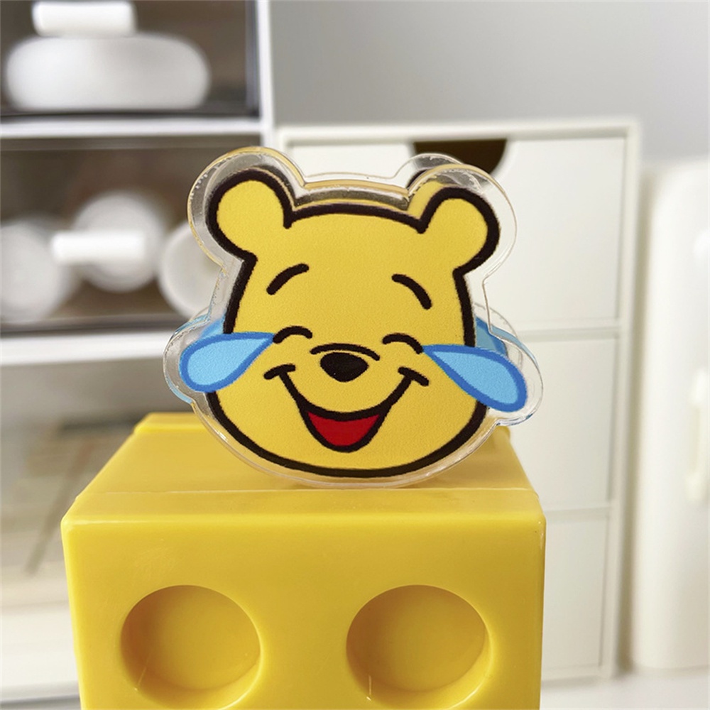 Kẹp ghi chú EELHOE acrylic pp Winnie The Pooh dễ thương giữ snack đa năng