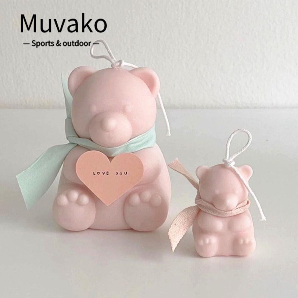 Khuôn Làm Nến Handmade Silicone Hình Gấu MUVAKO