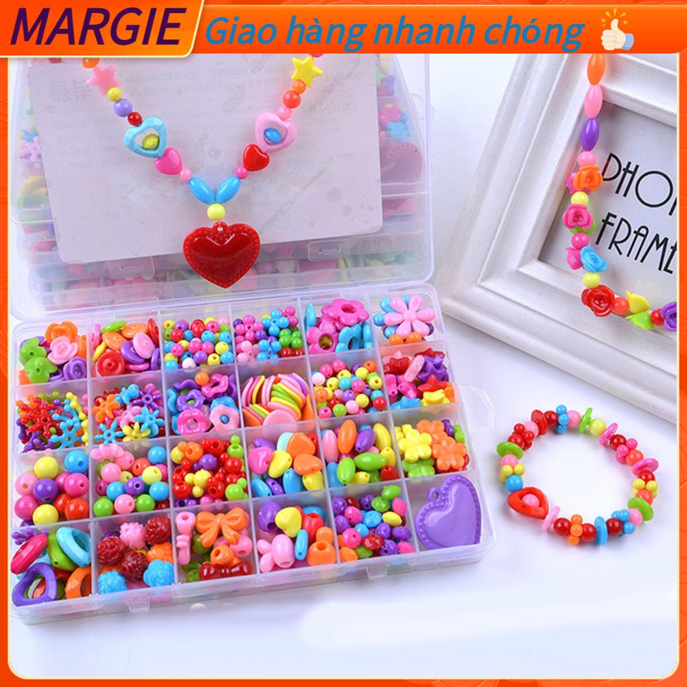 Bộ xâu vòng tay, vòng cổ hạt cườm cho bé MARGIE K.