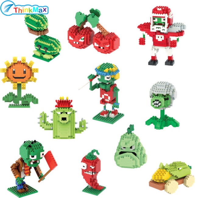 Bộ Đồ Chơi Lắp Ráp Plants VS Zombies Hoạt Hình Vui Nhộn Cho Bé