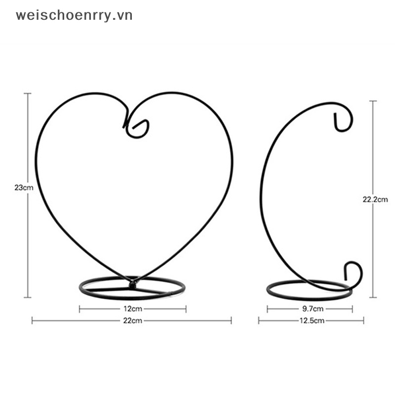 Giá Sắt Treo Chậu Hoa Thủy Tinh Hình Trái Tim / Mặt Trăng Sáng Tạo