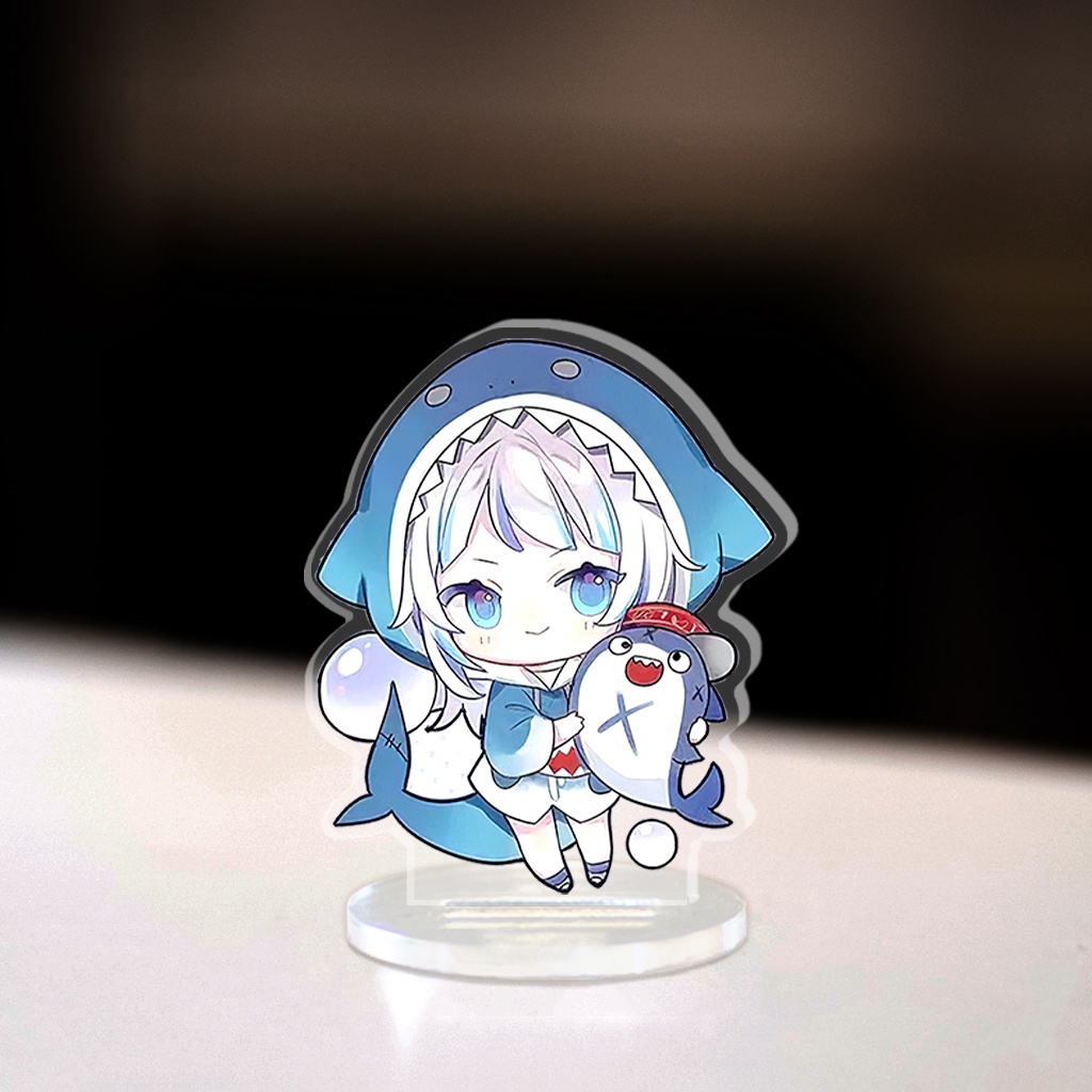 Mô hình Mini Vtuber Shoto Hololive Gawr Gura Virtual Youtuber Nhật Bản trang trí góc học tập cao 3cm