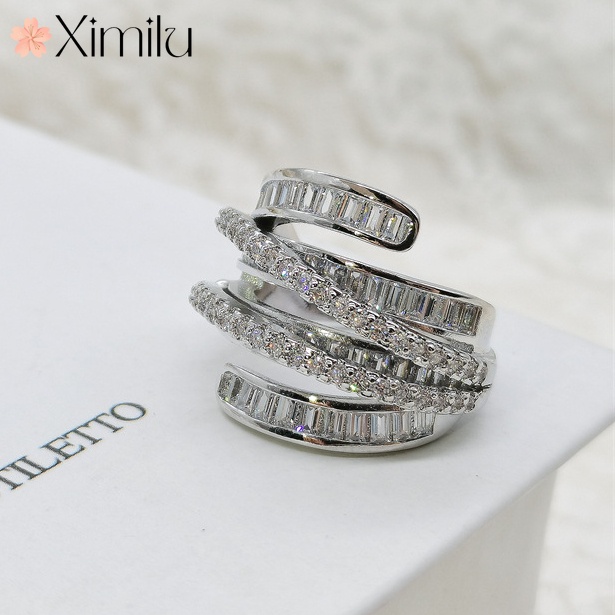 ⭐ Nhẫn Bạc Dạng Hở Thiết Kế Độc Đáo Thời Trang Cao Cấp Sang Trọng Cho Nữ