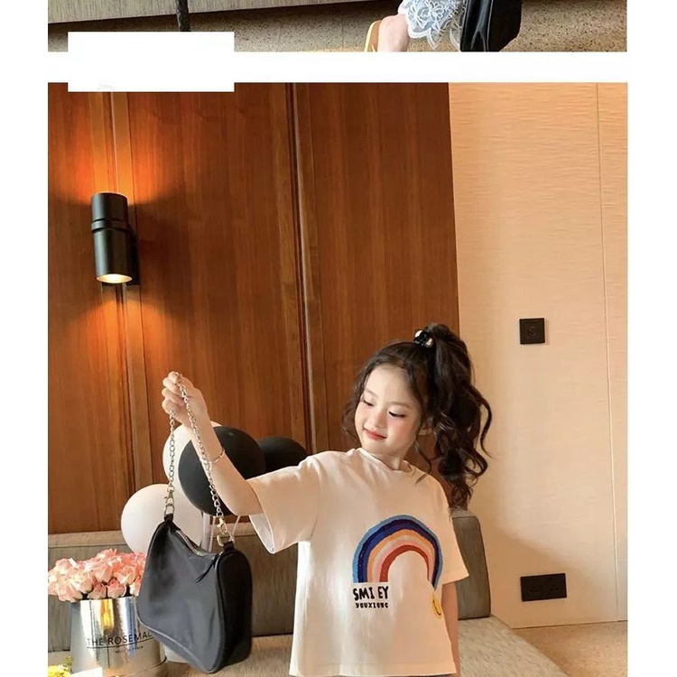 Áo Thun Cotton Tay Ngắn Phong Cách Nhật Bản Thời Trang Mùa Hè Hàng Mới Dành Cho Bé Gái