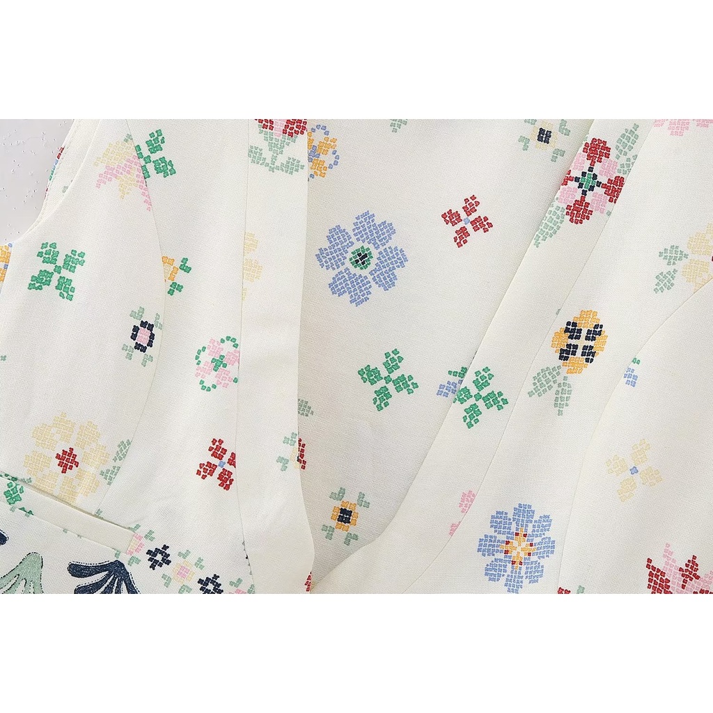 Áo vest + Quần In Họa Tiết qunz Pha Trộn 6010