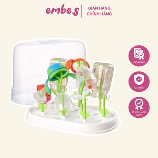 Giá úp bình sữa có nắp chụp tránh bụi bẫn embe.s
