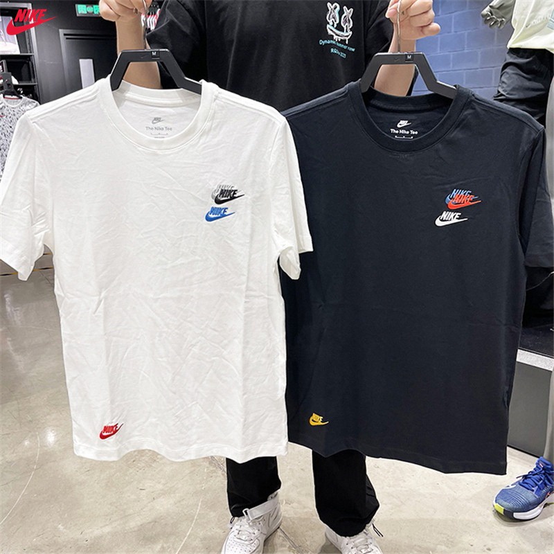 Áo Thun Nike 100% Cotton Ngắn Tay Thêu Logo Nhiều Móc Thoáng Khí DJ1569 Cho Nam