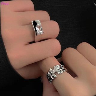 Nhẫn Đính Đá Lấp Lánh Thời Trang Cho Cặp Đôi