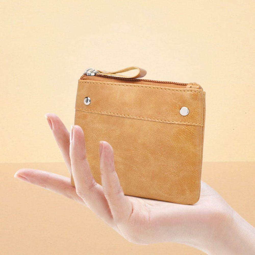 UUMIR da PU UUMIR mini màu trơn có khóa kéo phong cách vintage cho nữ