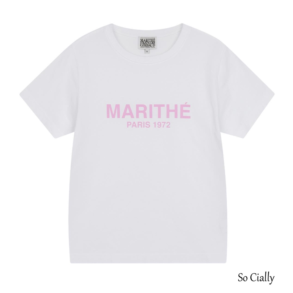 Áo Thun Ngắn Tay In LOGO Marithe Francois Thời Trang Mùa Hè Hàn Quốc