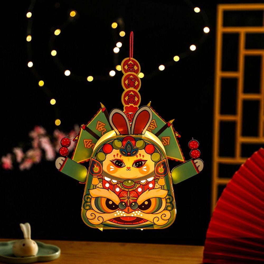 Lồng Đèn DIY Hình Thỏ Dễ Thương Dùng Làm Quà Tặng