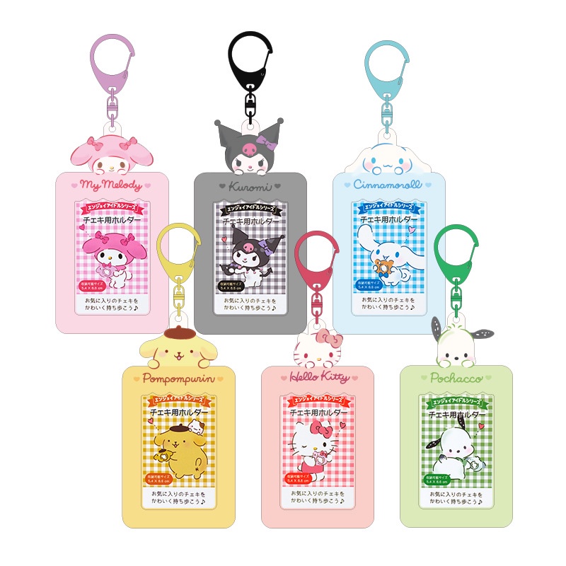 Kawaii sanrio photo card keychain phong cách kpop hello kitty cinnamoroll kuromi my melody card holder bag mặt dây chuyền quà tặng sinh viên