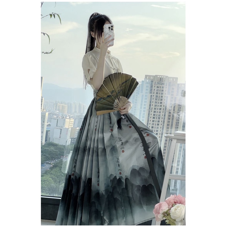 Váy Hán Phục Phong Cách Trung Hoa Mới Dễ Phối Đồ Hàng Ngày Cho Nữ#23728