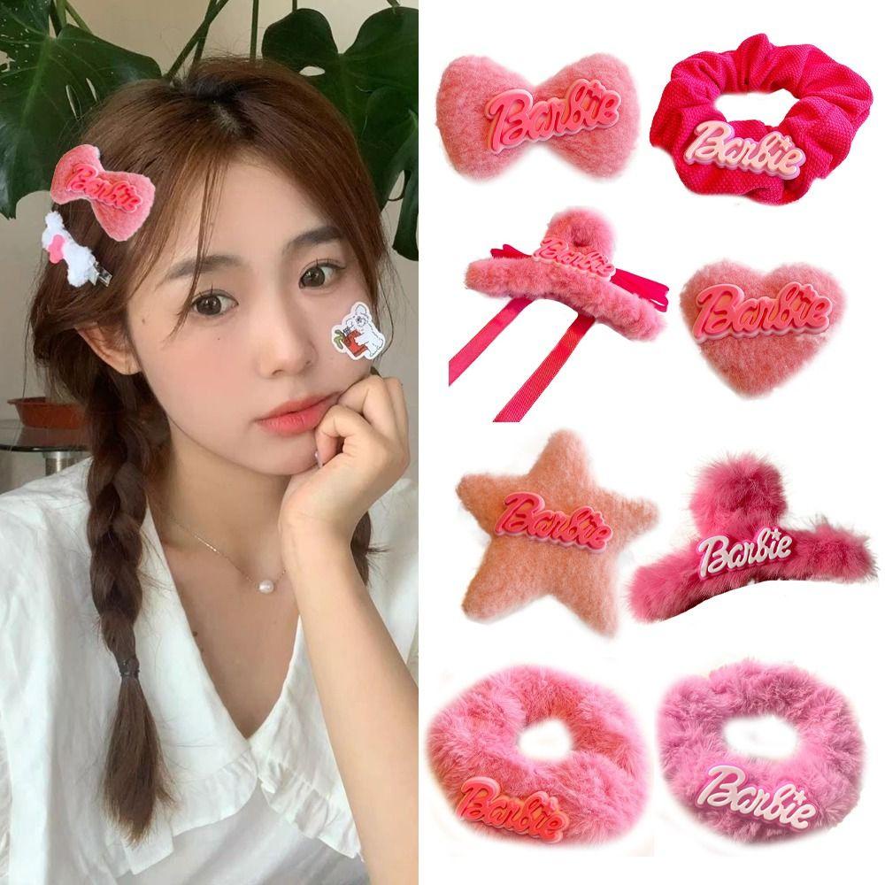 Kẹp Tóc Hình Nơ Bằng Nhung Màu Sắc Xinh Xắn Dành Cho Búp Bê Barbie