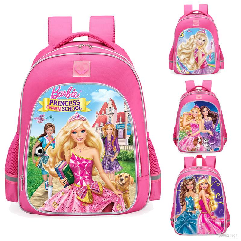 Ba Lô In Hình Búp Bê Barbie SQ3 Dễ Thương Cho Bé