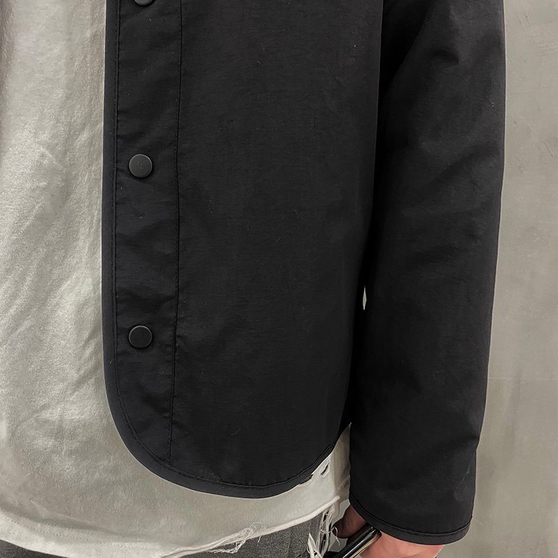 Áo Khoác Gió Thêu Logo Nike100% Chính Hãng SWOOSH Phối Nút Cá Tính Cho Nam