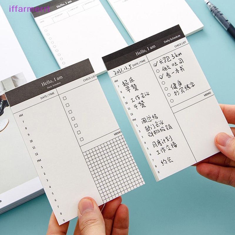 Iffarmerrt daily weekly planner chương trình nghị sự sổ tay ghi nhớ có thể làm danh sách mục tiêu thói quen lịch trình ghi nhớ văn phòng phẩm đồ dùng học tập vn
