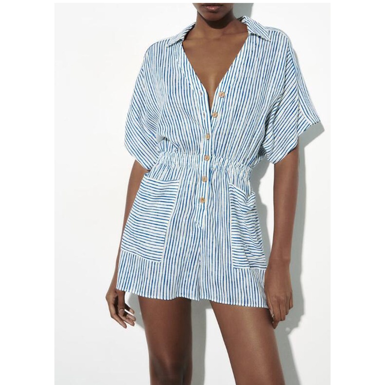 Zara Đầm Kẻ Sọc Thời Trang Thanh Lịch Cho Nữ7735518 7826518