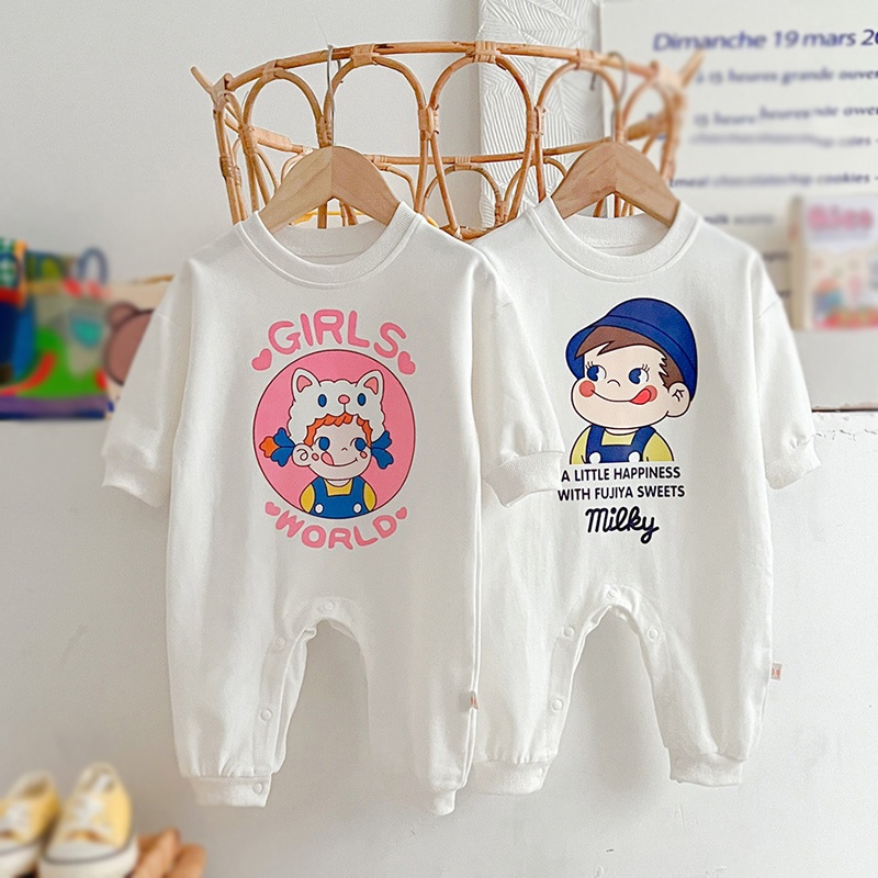 Bộ Áo Liền Quần Dài Tay Thời Trang Mùa Thu Cho Bé