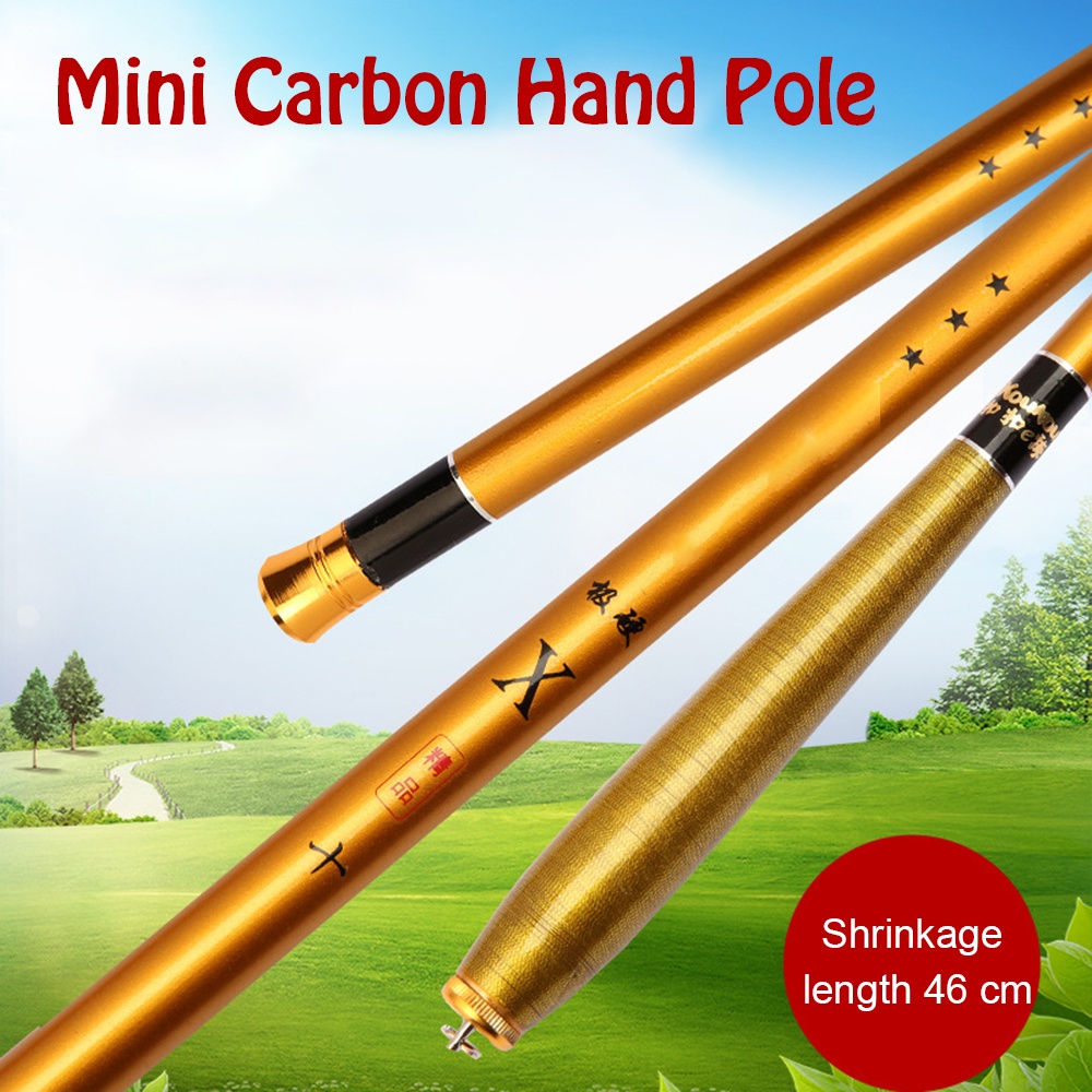 Cần Câu Cá mini Bằng carbon Siêu Ngắn Chất Lượng Cao