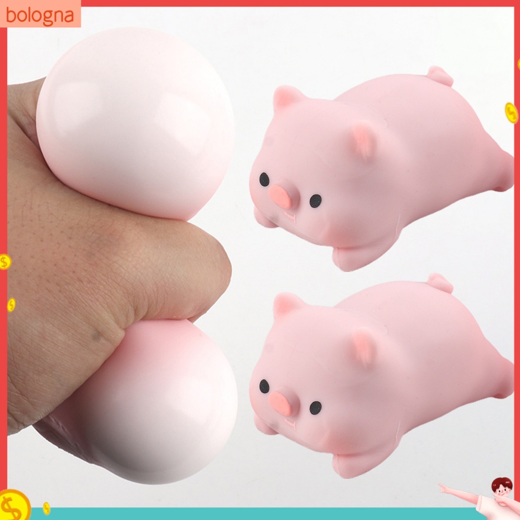 Đồ Chơi Nắn Bóp Đàn Hồi Giảm Stress Hình Chú Heo / Chó Hoạt Hình