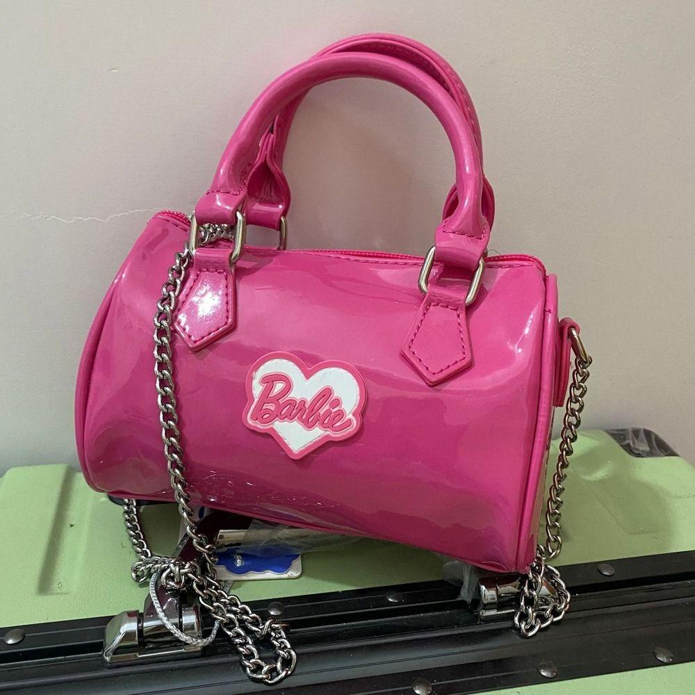 Túi đeo vai barbie shanhai, hình gối da pu, kiểu dáng hình elip kawaii du lịch dung tích lớn
