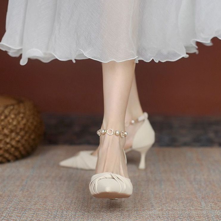 Aès Giày Cao Gót Mũi Nhọn GIÀY SANDAL Thời Trang Mới 2023 Cho Nữ B24G0I8 34Z230821