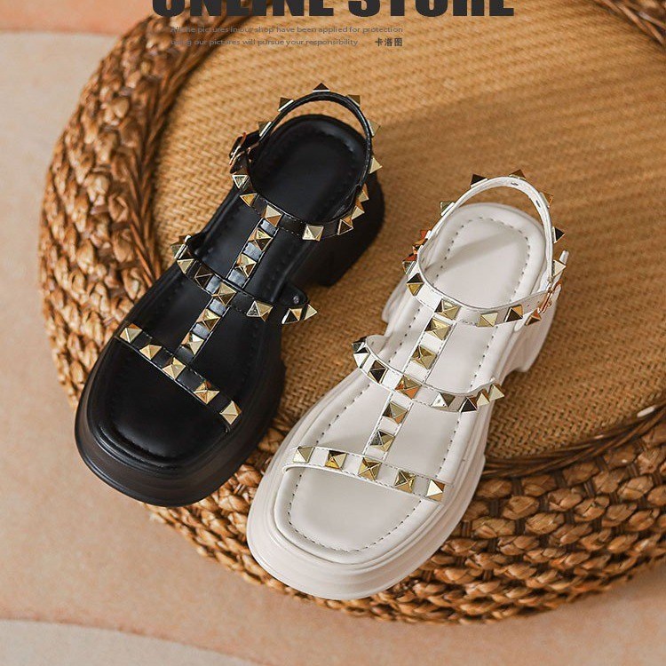 Huaqoo Dép bánh mì guốc dép sandal nữ Màu Sắc Đơn Giản Thoải Mái Cao Gót Chống Trơn Trượt dép đế xuồng Thanh lịch fashion Stylish Độc đáo B98G0TJ 37Z230910