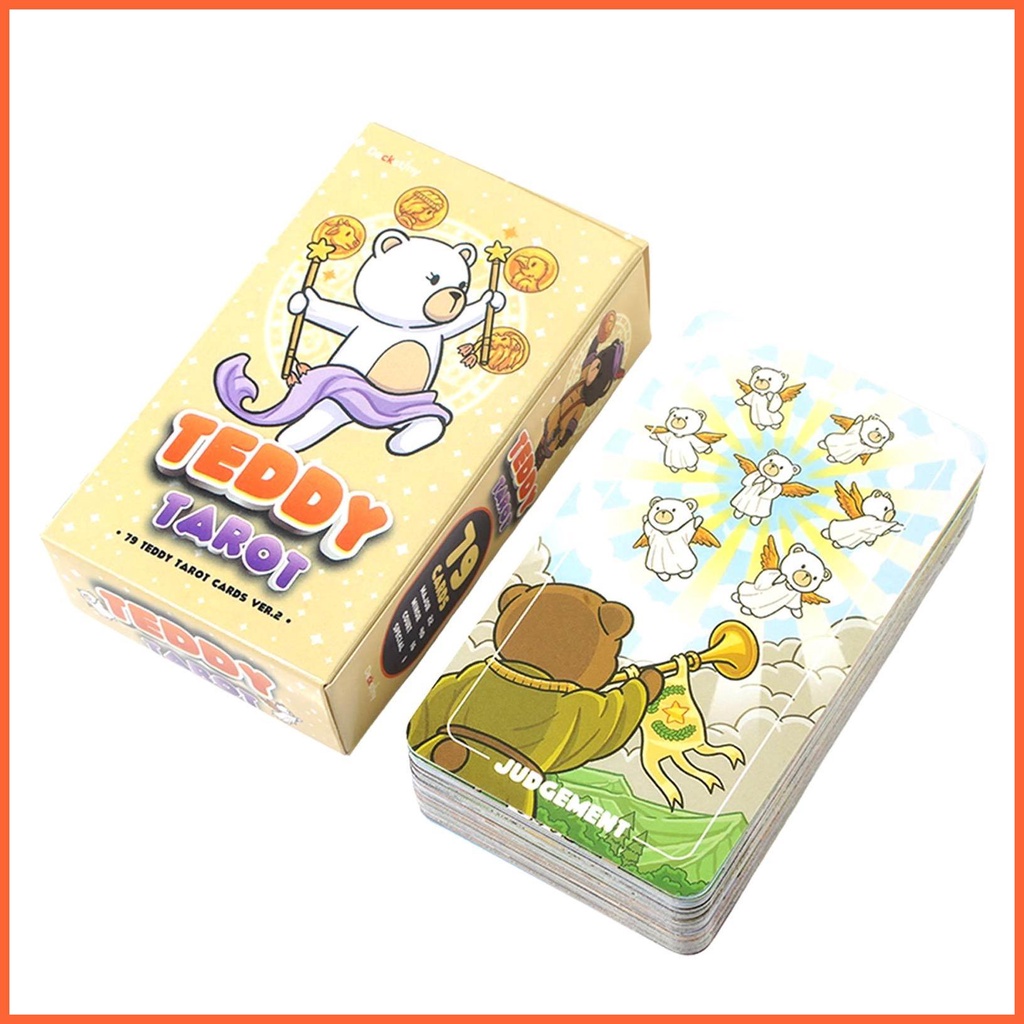 Teddy tarot cards bói toán trò chơi 78 bộ bài tarot tương lai kể lại đồ chơi bảng trò chơi cho người mới bắt đầu bữa tiệc thanh thiếu niên chunvn