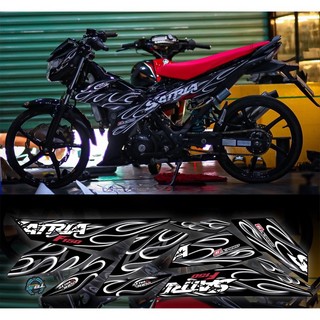 Tem rời satria lửa bạc đen