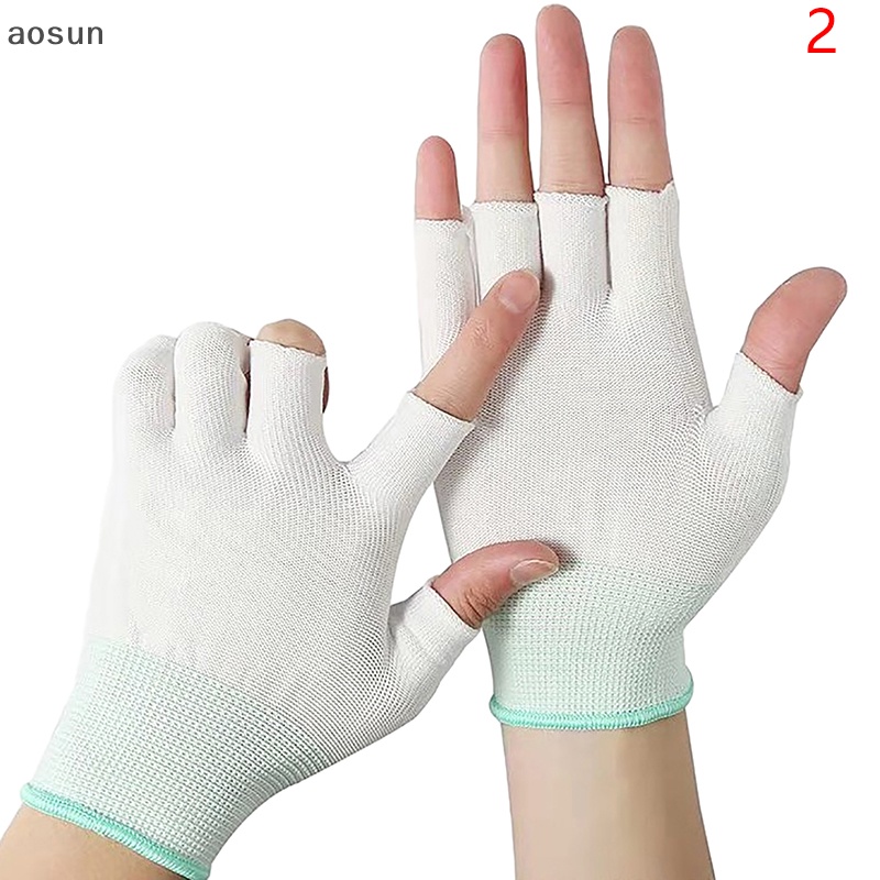 Aosun nylon thoáng khí găng tay màn hình cảm ứng nửa ngón găng tay toàn ngón găng tay ngoài trời găng tay mỏng hung shoog mitten en