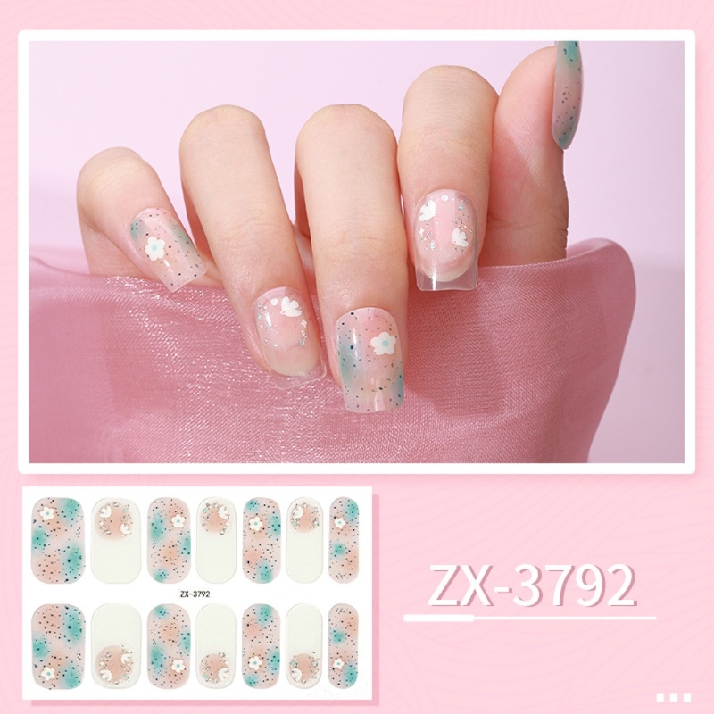 Ch * oready stock o gradient full nail stickers full wrap nail art stickers self-adhesive nail art strips for diy nai