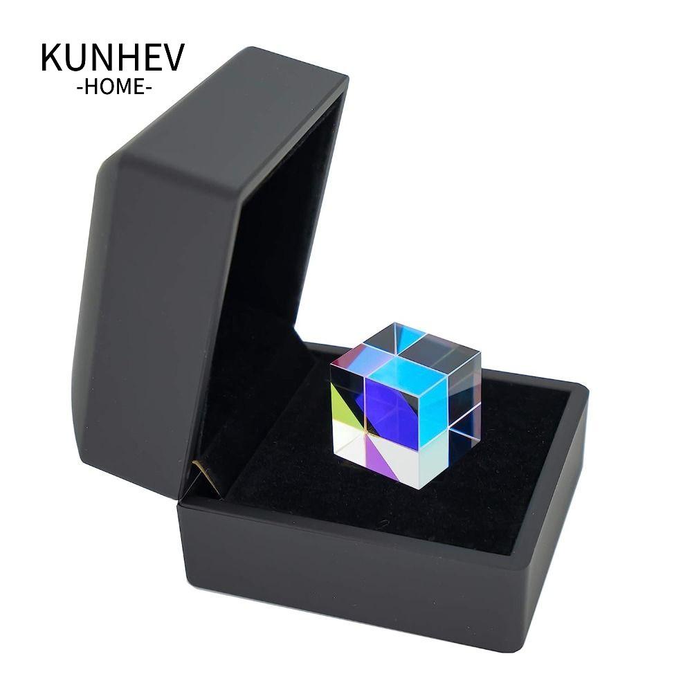 KUNHEV Lăng kính dichroic x-cube, lăng kính phân tán nhỏ, thí nghiệm quang học vật lý kính quang học và trang trí