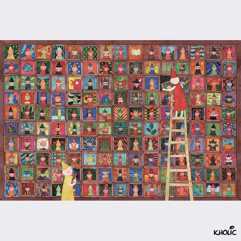 Minh họa, xếp hình bằng gỗ, xếp hình anime 500/1000 miếng, đồ chơi