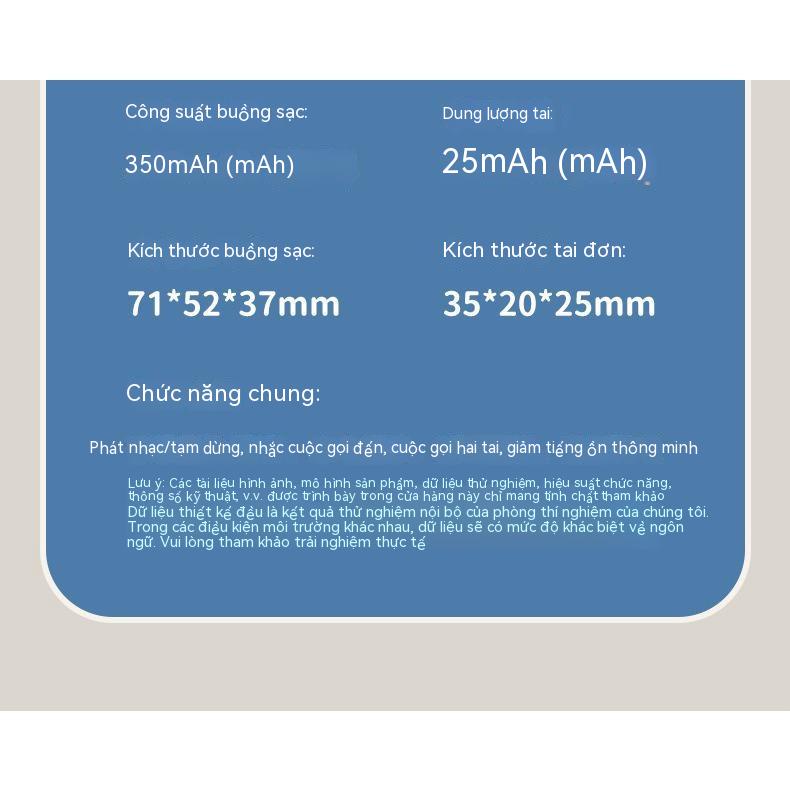 Tai Nghe Bluetooth Không Dây Không Vào Tai Kẹp Tai Thể Thao Giảm Tiếng Ồn, Giá Trị Ngoại Hình Cao, Thời Lượng Pin Dài