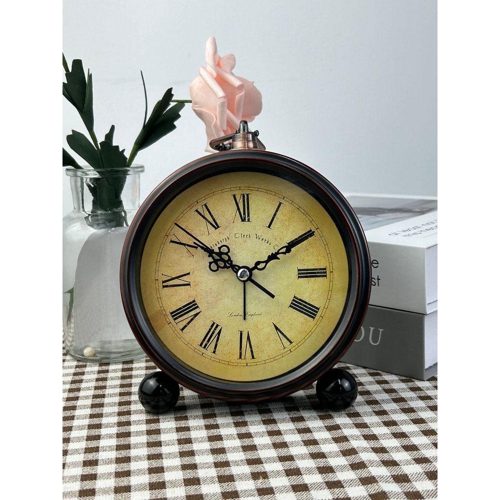 Sản Phẩm Bán Chạy Amazon Bán Chạy Đồng Hồ Báo Thức Để Bàn Màu Dạ Quang Kiểu Bắc Âu Đơn Giản Sáng Tạo Retro Cho Học