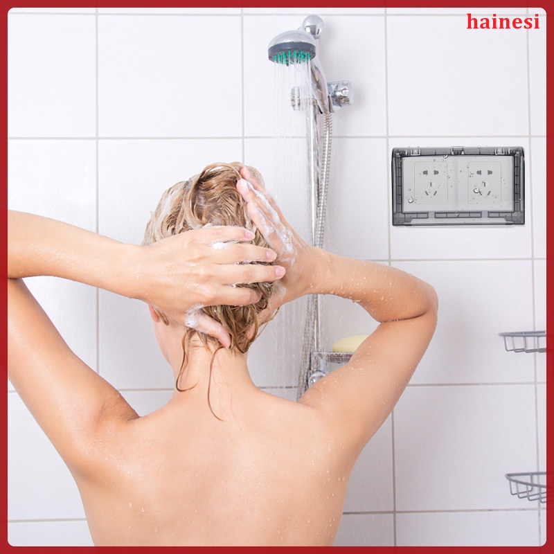 Nắp ổ cắm chống thấm trong nhà ngoài trời 2 gang nắp bảo vệ bên ngoài trẻ mới biết đi hainesi.vn