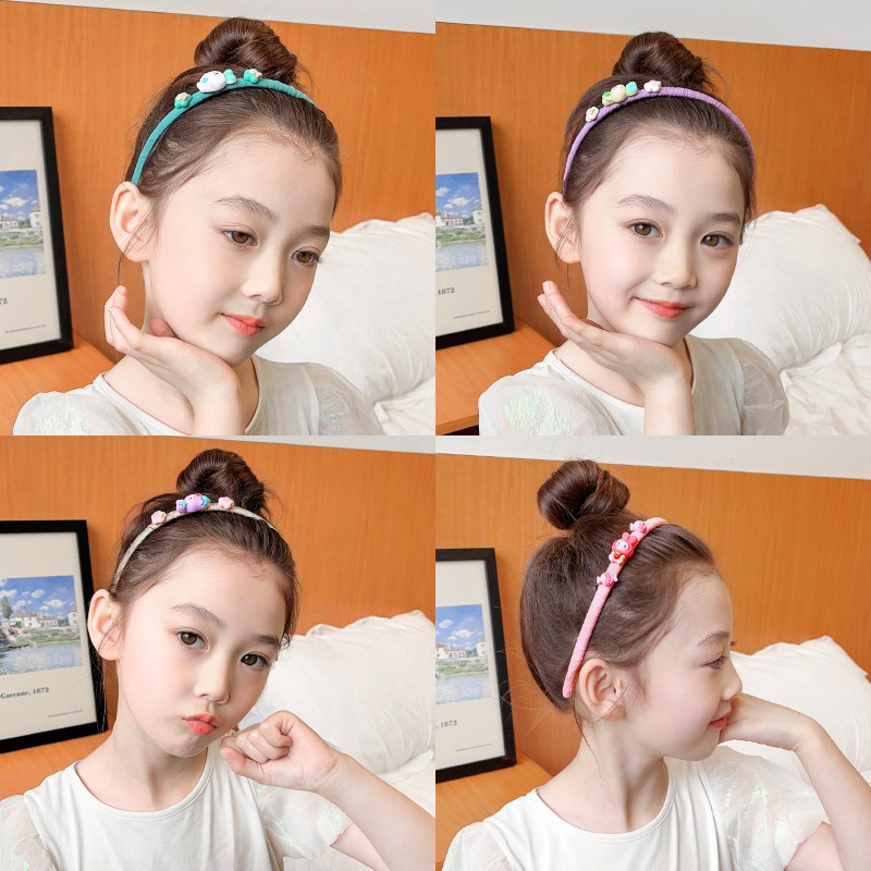 Băng Đô Cài Tóc Chống Trượt Họa Tiết Thỏ Hoạt Hình Dễ Thương Cho Nữ