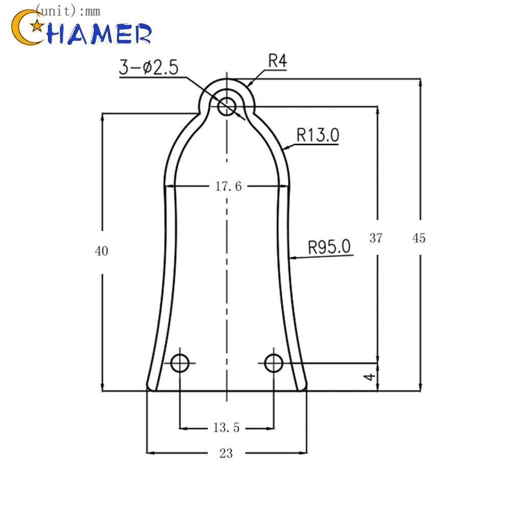 Truss rod cover 3ply pvc xây dựng điều chỉnh rod cover guitar neck headstock