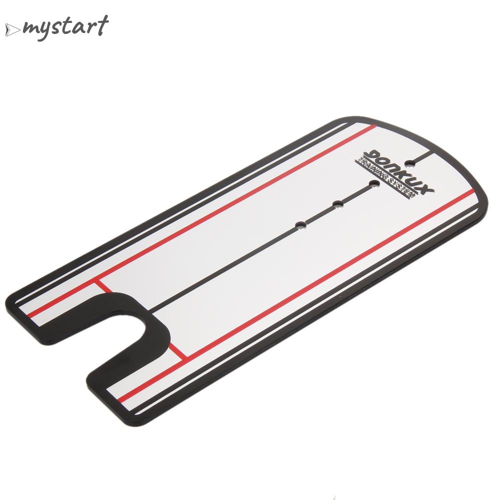 Golf putting mirror alignment training aid swing trainer eye line
