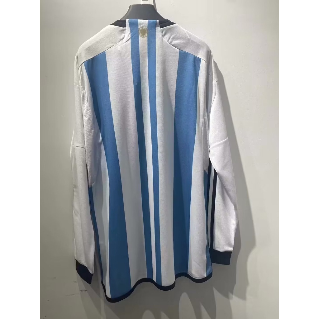 Áo đấu sân nhà argentina 2022/23 áo dài tay áo kit s-2xl có thể thêm tên và số của bạn