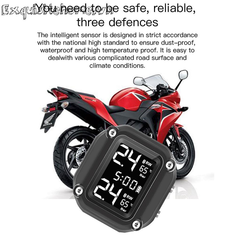 Cảnh báo giám sát áp suất lốp xe máy m5 với cảm biến bên ngoài