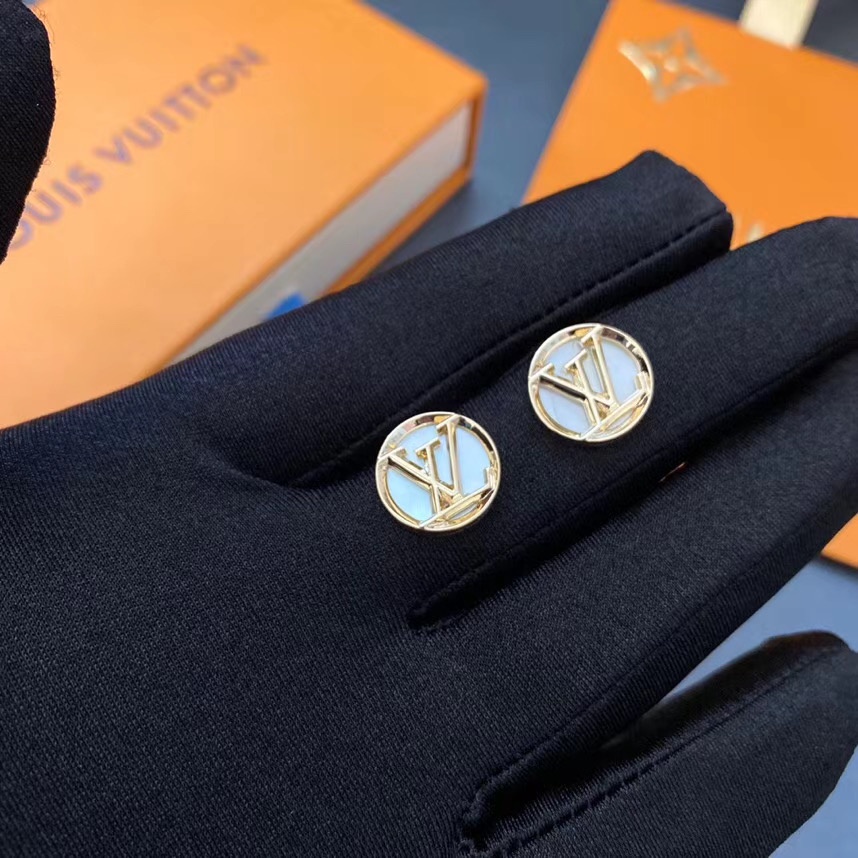 Bông Tai Bằng Thép Titan Hình Chữ lv Thời Trang Cho Nữ